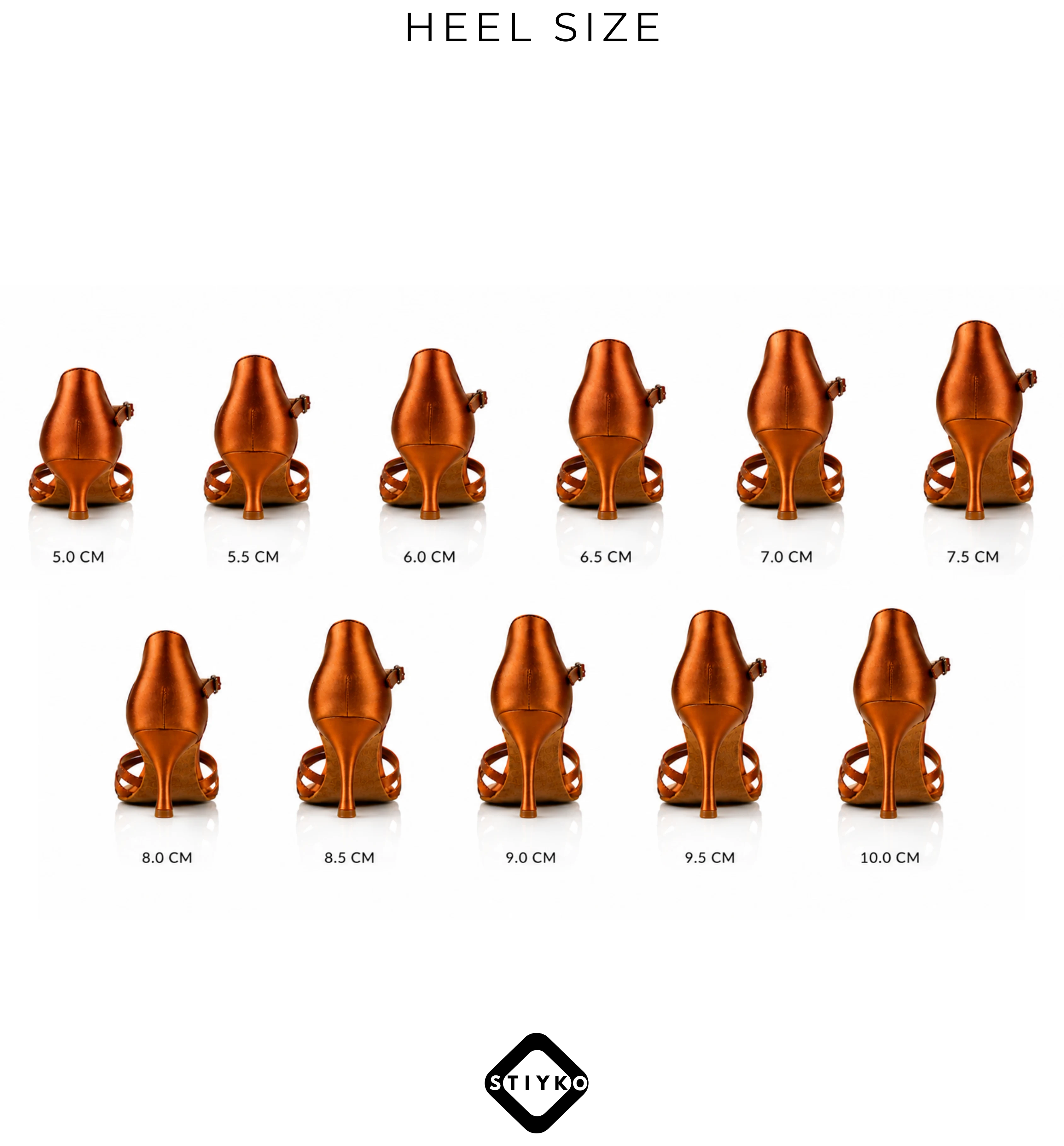 Dance shoe heel height and shape guide